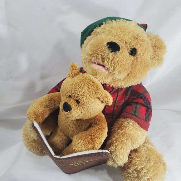 Night Before Christmas Storytime Bear animated Papa reads whole story to Son 10" - Picture 6 of 12